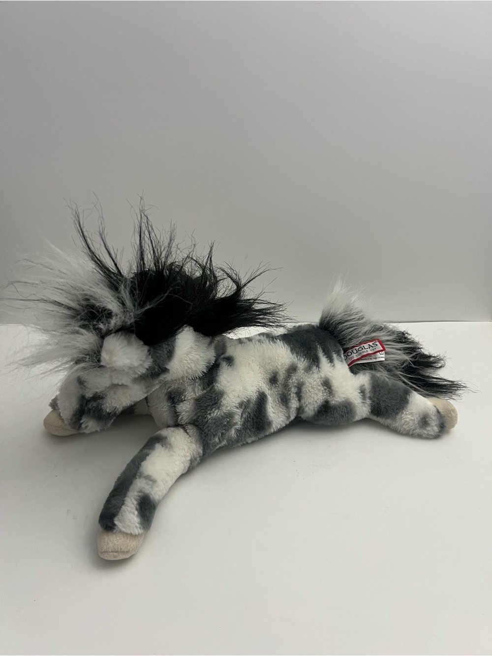 Douglas Horse Plush 15" Realistic Spotted Pony Gray White 2021 Cuddle Toys #2073